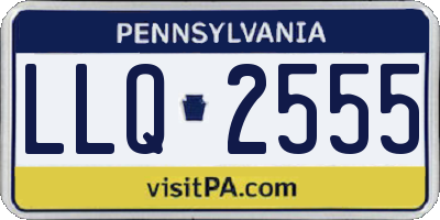 PA license plate LLQ2555
