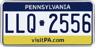 PA license plate LLQ2556