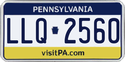 PA license plate LLQ2560