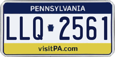 PA license plate LLQ2561