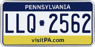PA license plate LLQ2562
