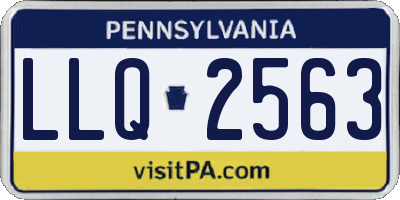 PA license plate LLQ2563