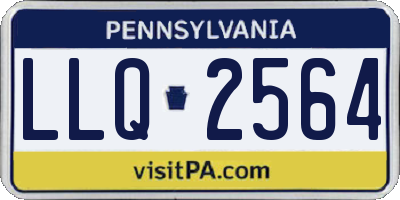 PA license plate LLQ2564