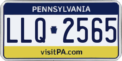 PA license plate LLQ2565