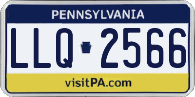 PA license plate LLQ2566