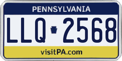 PA license plate LLQ2568