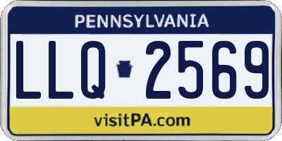 PA license plate LLQ2569
