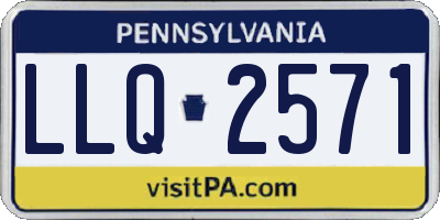 PA license plate LLQ2571