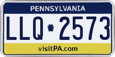 PA license plate LLQ2573
