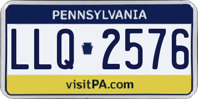 PA license plate LLQ2576
