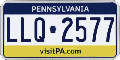 PA license plate LLQ2577
