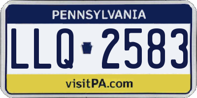 PA license plate LLQ2583