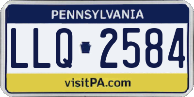 PA license plate LLQ2584
