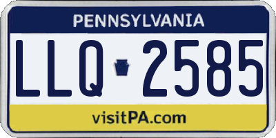 PA license plate LLQ2585