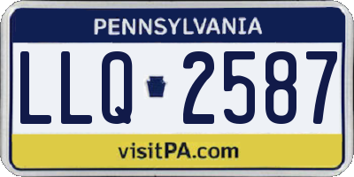 PA license plate LLQ2587