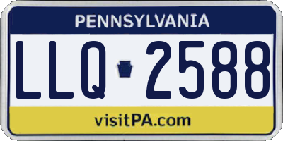 PA license plate LLQ2588