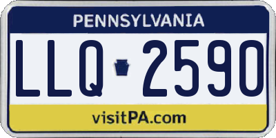 PA license plate LLQ2590