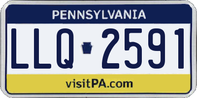 PA license plate LLQ2591