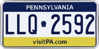 PA license plate LLQ2592