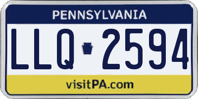 PA license plate LLQ2594