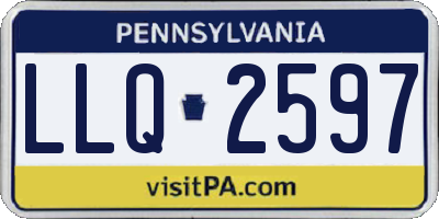 PA license plate LLQ2597