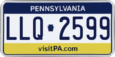 PA license plate LLQ2599
