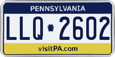 PA license plate LLQ2602