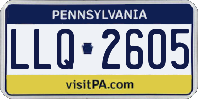 PA license plate LLQ2605