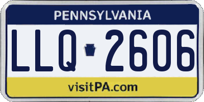 PA license plate LLQ2606