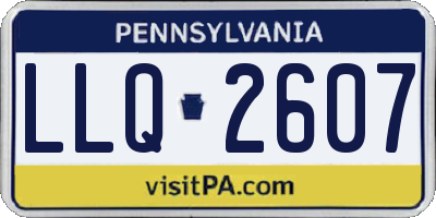 PA license plate LLQ2607