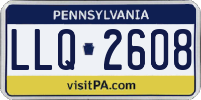 PA license plate LLQ2608