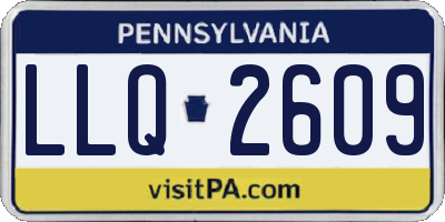 PA license plate LLQ2609