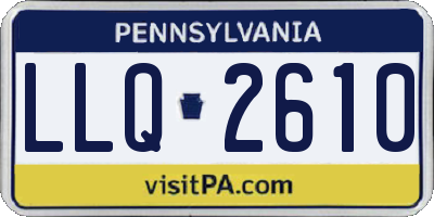 PA license plate LLQ2610