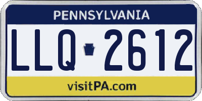 PA license plate LLQ2612