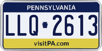 PA license plate LLQ2613
