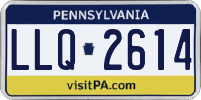 PA license plate LLQ2614