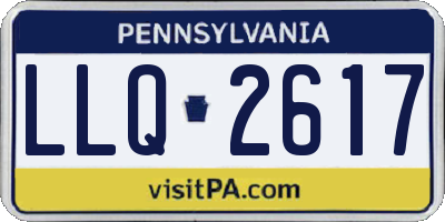 PA license plate LLQ2617