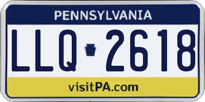 PA license plate LLQ2618