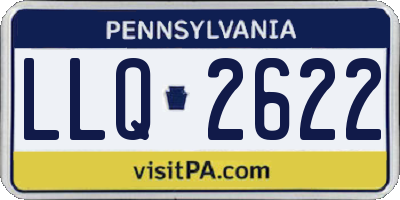 PA license plate LLQ2622