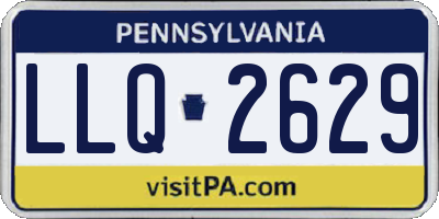 PA license plate LLQ2629