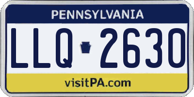 PA license plate LLQ2630