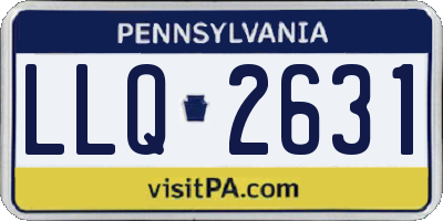 PA license plate LLQ2631