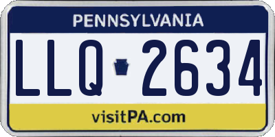 PA license plate LLQ2634