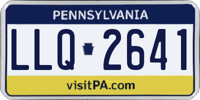 PA license plate LLQ2641