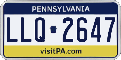 PA license plate LLQ2647