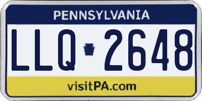 PA license plate LLQ2648