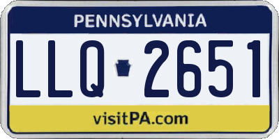 PA license plate LLQ2651