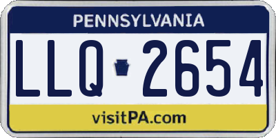 PA license plate LLQ2654