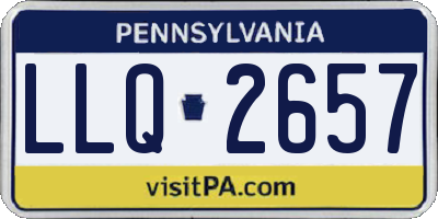 PA license plate LLQ2657