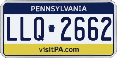 PA license plate LLQ2662